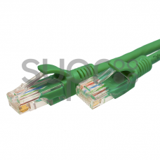 SUPR 10-0117 Патч-корд U/UTP Cat.5e 4x2 26AWG (7x0.16mm) Cu PVC зеленый 1м