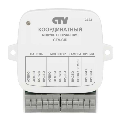 CTV-CID Модуль сопряжения 4-проводных видеомониторов с подъездными домофонами CTV-CID Модуль сопряжения 4-проводных видеомониторов с подъездными домофонами