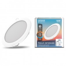 Gauss Smart Home 2040122 Свет-ик даунлайт 16W1600lm IP20  изм.цвет.тем+дим LED