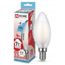 IN HOME LED-СВЕЧА-deco лампа 7Вт Е14 3000К 630Лм матовая