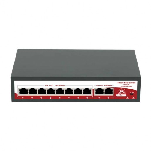 SarmatT SR-PS0820GBL 10 портовый неуправляемый РоЕ коммутатор SarmatT SR-PS0820GBL 10 портовый неуправляемый РоЕ коммутатор