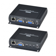 SC&T VKM04 VKM04 Комплект (приёмник и передатчик) для передачи VGA, 4xUSB2.0, RS232