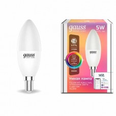 Gauss Smart Home 1190112 Лампа С37 5W 470lm Е14 RGBW+изм.цвет.темп.+диммирование LED