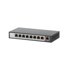 GIGALINK GL-SW-F001-08P.r2 Коммутатор неупр., 8 PoE (802.3af) портов 100Мбит/с, 1 Uplink 100Мбит/с, 96Вт