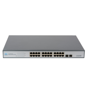 GIGALINK GL-SW-G003-24P Коммутатор, неупр 24 PoE (802.3af/at) 1Гбит/с, 2 SFP, 250Вт