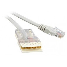 Hyperline PC-110-RJ45-4P-C5e-1M-LSZH-GY Патч-корд 110 тип - RJ-45, 4 пары, Cat.5e, LSZH, 1 м, серый